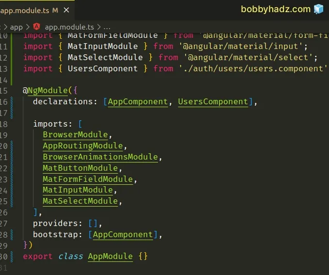 make sure generated component is imported correctly