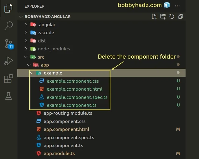 delete the component folder
