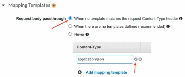 integration request content type