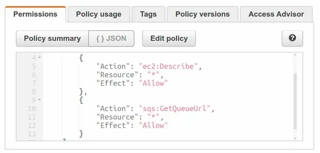 added managed policy statements