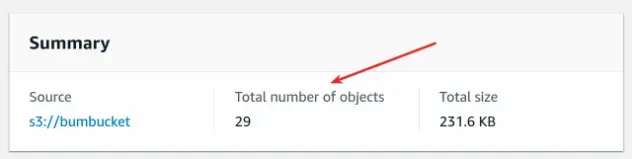total number of objects