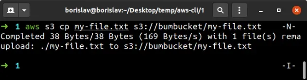 local file to s3 bucket