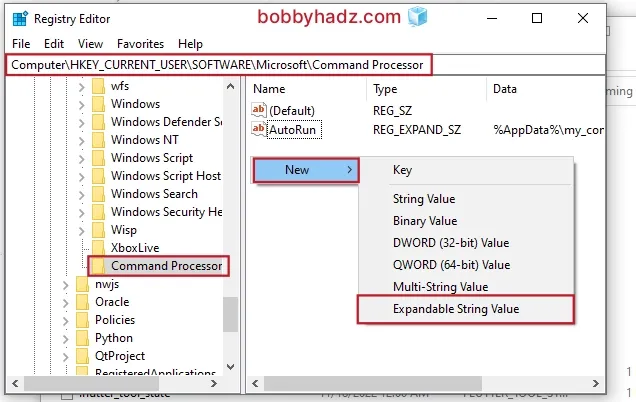 create expandable string value