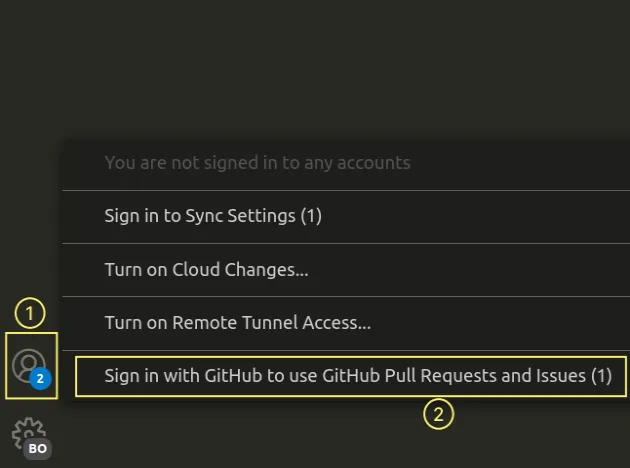 click sign in with github