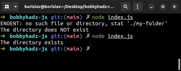 How To Check If A Directory Exists In Node.Js [6 Ways] | Bobbyhadz
