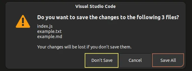 select dont save