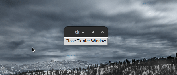 close tkinter window by clicking x button