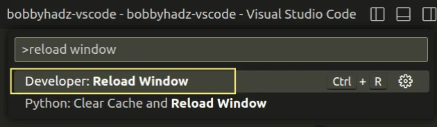 reload window