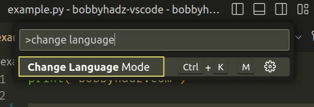 change language mode