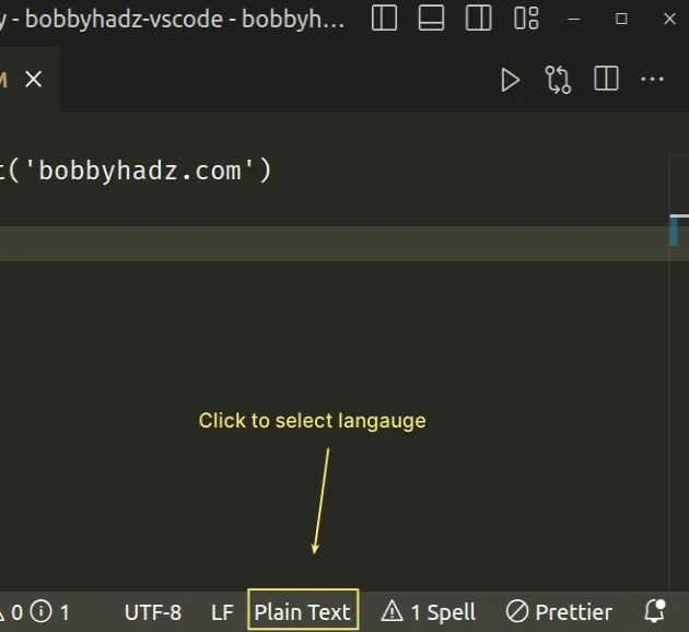 Code language not supported or defined VS Code Error [Fixed] | bobbyhadz