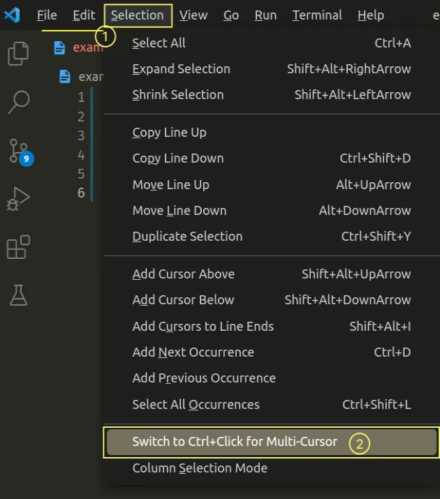 selection switch to ctrl for multi cursor