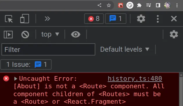 component is not a route component