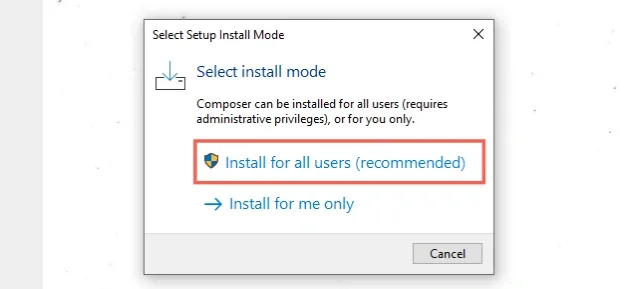 install for all users