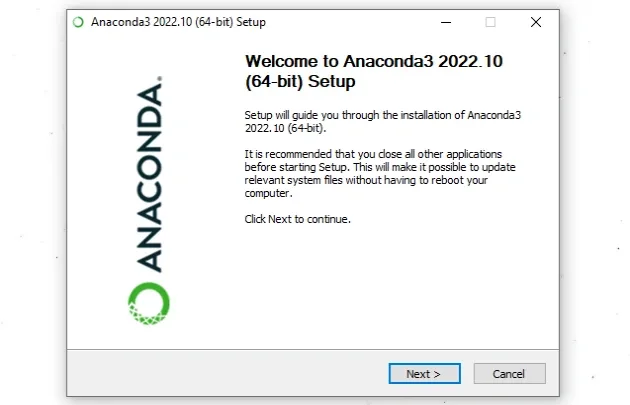 start anaconda installer