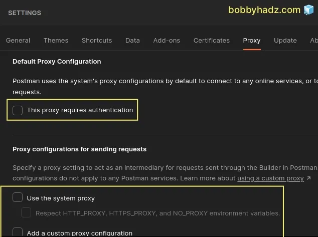 disable this proxy requires authentication use the system proxy