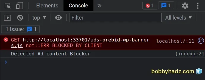ad blocker blocks script