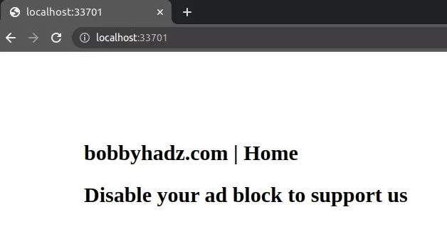 user has ad blocker enabled