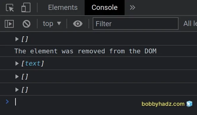 detect when element is removed from dom body