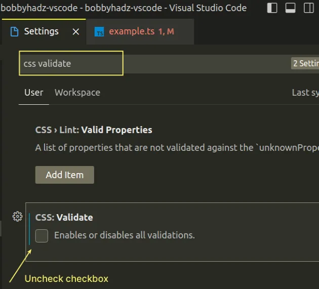 disable css red and yellow wavy underline