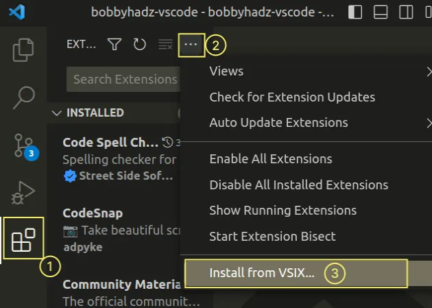 install extension from vsx