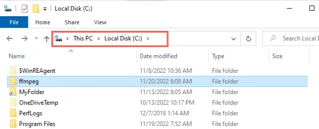 copy directory to local disk c