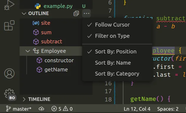 How To Show A Function Method List In Visual Studio Code Bobbyhadz