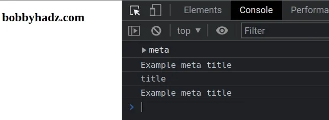 get data from meta tag using javascript