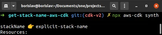 new stack name