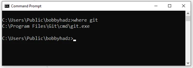 find where git is installed on windows