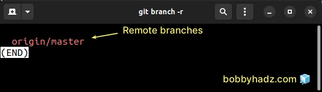 list remote branches