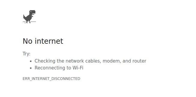 refresh page no internet connection