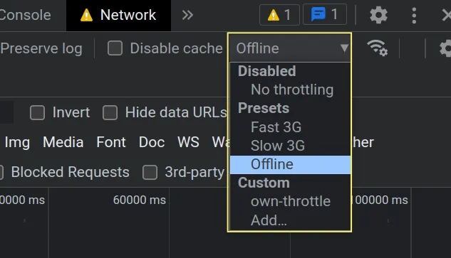 select throttling option