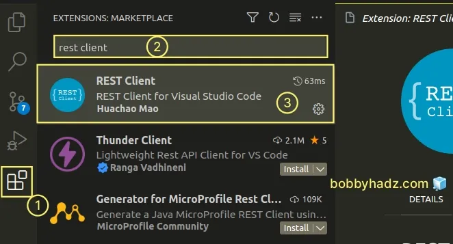 install rest client extension