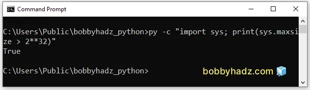 check if python is 32 bit or 64 bit