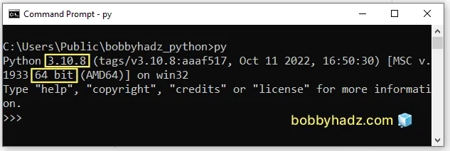 check python version and if 32 bit or 64 bit