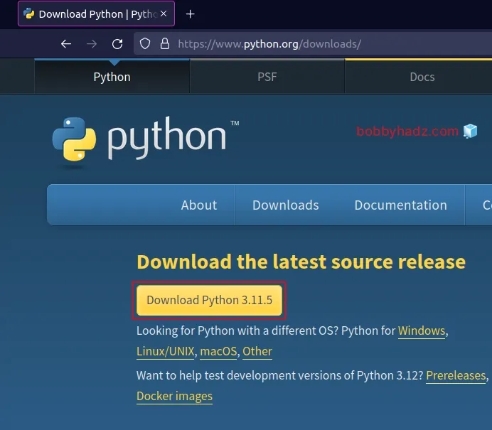 install 64 bit python from official site