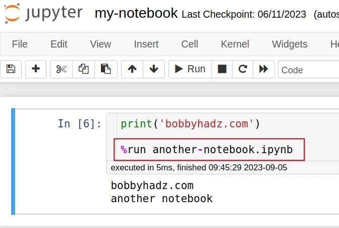 import jupyter notebook ipynb file from another ipynb file
