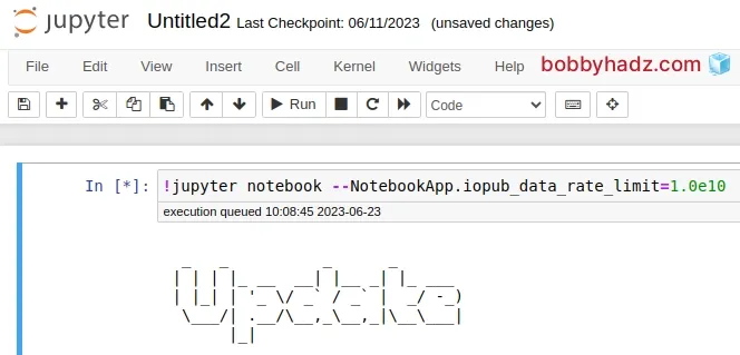 Iopub Data Rate Exceeded In Jupyter Notebook [Solved] | Bobbyhadz