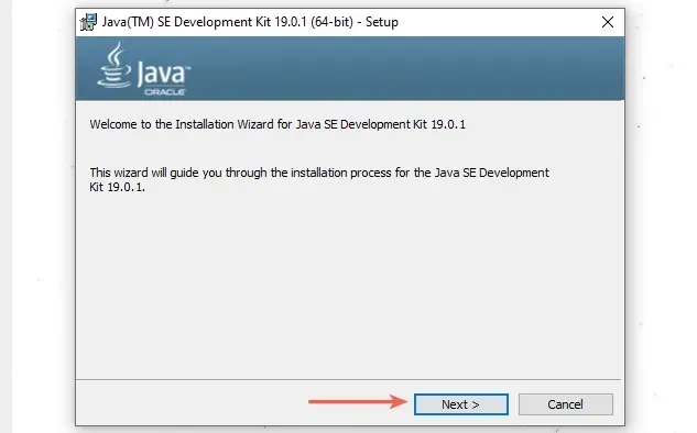 java-click-next