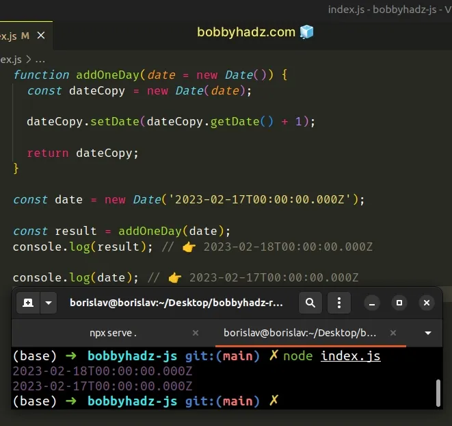 How To Add 1 Day To A Date Using JavaScript Bobbyhadz