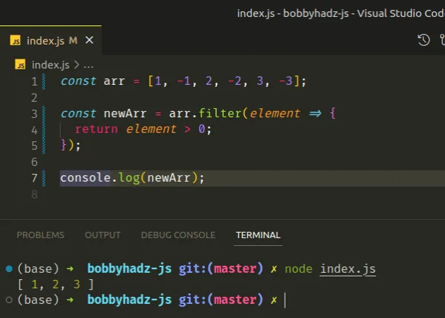 array comprehension with array filter