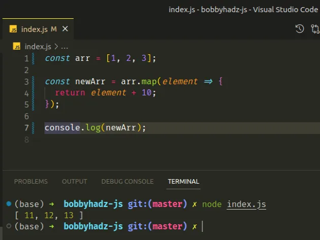 array comprehension with array map