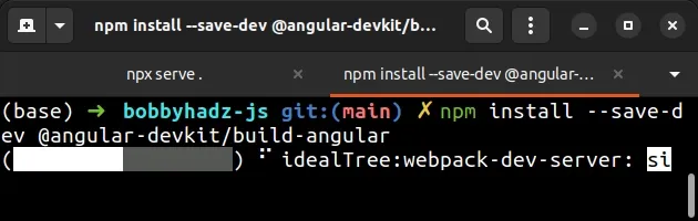 install angular devkit build angular module