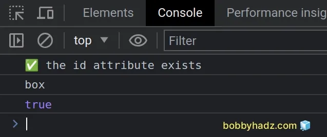 check if attribute exists using javascript
