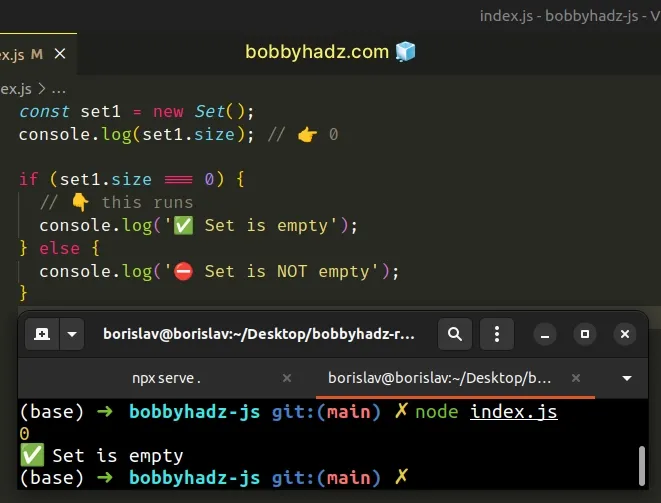 Check If A Map Or A Set Is Empty In JavaScript Bobbyhadz