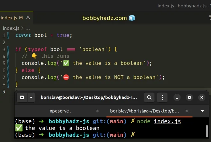 check if value is of type boolean