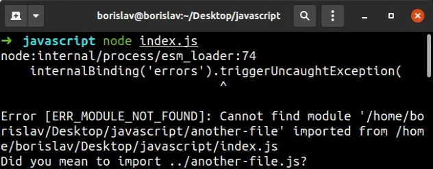 error module not found cannot find module