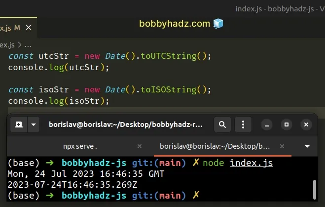 Get The Current Date And Time In UTC GMT Using JavaScript Bobbyhadz