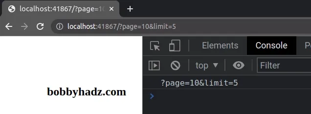 get query parameter string of page using javascript