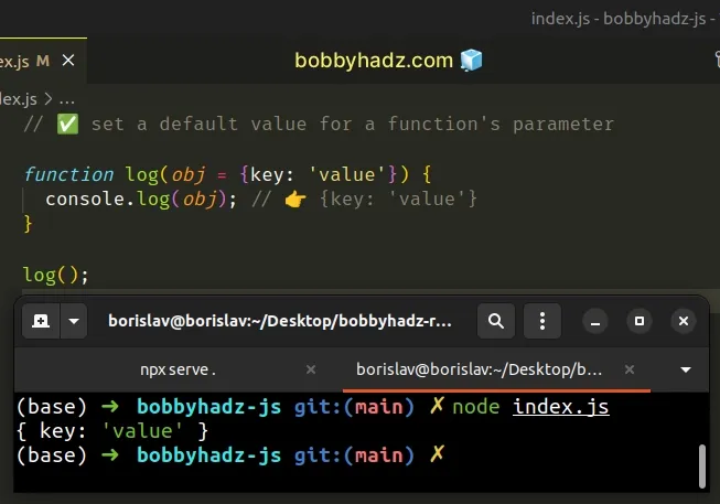 set default value for function parameter